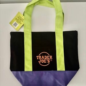 NEW Tags Limited Edition Trader Joe's Mini Halloween Canvas Tote Bag MULTICOLOR